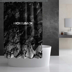 Шторка для душа Nickelback black graphite, цвет: 3D-принт — фото 2