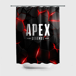 Шторка для душа Апекс легенд - красный неон, цвет: 3D-принт