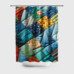 Шторка для душа Лоскутное одеяло - пэчворк, цвет: 3D-принт