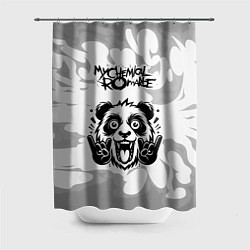 Шторка для душа My Chemical Romance рок панда на светлом фоне, цвет: 3D-принт