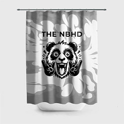 Шторка для душа The Neighbourhood рок панда на светлом фоне, цвет: 3D-принт
