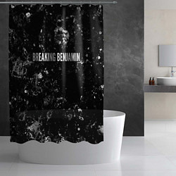 Шторка для душа Breaking Benjamin black ice, цвет: 3D-принт — фото 2