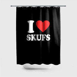 Шторка для душа I love skufs, цвет: 3D-принт