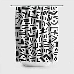 Шторка для душа Паттерн линиями, цвет: 3D-принт