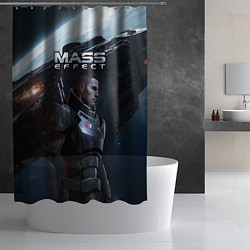 Шторка для душа Mass Effect game, цвет: 3D-принт — фото 2