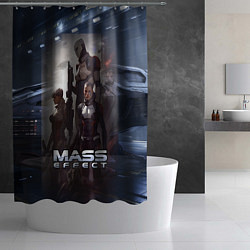 Шторка для душа Mass Effect game, цвет: 3D-принт — фото 2