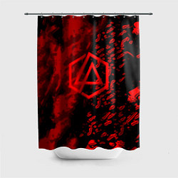 Шторка для душа Linkin park red logo, цвет: 3D-принт