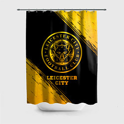 Шторка для душа Leicester City - gold gradient, цвет: 3D-принт