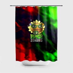Шторка для душа Plants vs zombies огненный градиент, цвет: 3D-принт