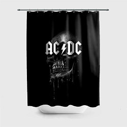 Шторка для душа AC DC - большой череп с подтеками, цвет: 3D-принт