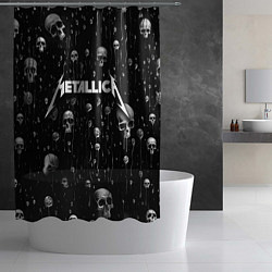 Шторка для душа Metallica - rock, цвет: 3D-принт — фото 2