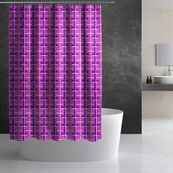 Шторка для душа Фиолетовые полосы, цвет: 3D-принт — фото 2