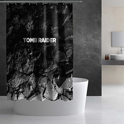 Шторка для душа Tomb Raider black graphite, цвет: 3D-принт — фото 2