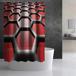 Шторка для душа Броня робота, цвет: 3D-принт — фото 2