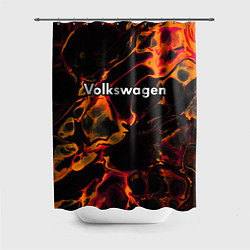 Шторка для душа Volkswagen red lava, цвет: 3D-принт