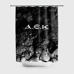 Шторка для душа AEK Athens black graphite, цвет: 3D-принт