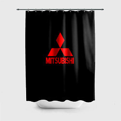 Шторка для душа Mitsubishi red logo, цвет: 3D-принт