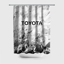 Шторка для душа Toyota white graphite, цвет: 3D-принт