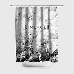 Шторка для душа Lineage 2 white graphite, цвет: 3D-принт