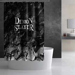 Шторка для душа Demon Slayer black graphite, цвет: 3D-принт — фото 2