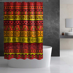 Шторка для душа Африканские этнический орнамент, цвет: 3D-принт — фото 2
