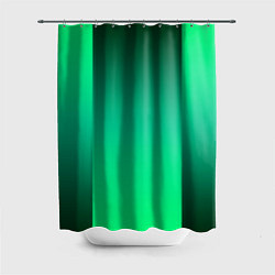 Шторка для душа Яркий зеленый градиентный комбинированный фон, цвет: 3D-принт