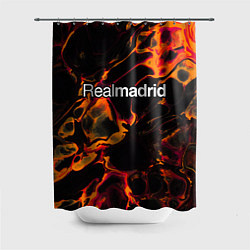 Шторка для душа Real Madrid red lava, цвет: 3D-принт