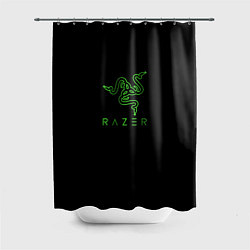 Шторка для душа Razer logo brend, цвет: 3D-принт
