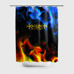 Шторка для душа Horizon zero dawn flame glitch, цвет: 3D-принт