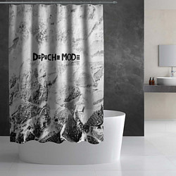 Шторка для душа Depeche Mode white graphite, цвет: 3D-принт — фото 2