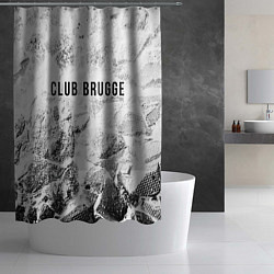 Шторка для душа Club Brugge white graphite, цвет: 3D-принт — фото 2