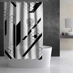 Шторка для душа Герб Рф текстура геймер, цвет: 3D-принт — фото 2