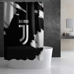 Шторка для душа Juventus fc краски, цвет: 3D-принт — фото 2