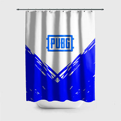 Шторка для душа PUBG синие краски, цвет: 3D-принт