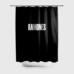 Шторка для душа Ramones white logo, цвет: 3D-принт