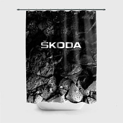 Шторка для душа Skoda black graphite, цвет: 3D-принт