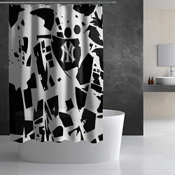 Шторка для душа New York yankees - abstraction, цвет: 3D-принт — фото 2