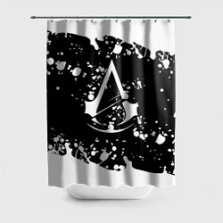 Шторка для душа Assassins Creed logo краски, цвет: 3D-принт