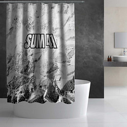 Шторка для душа Sum41 white graphite, цвет: 3D-принт — фото 2