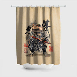 Шторка для душа Жаба самурай - japan aesthetic, цвет: 3D-принт