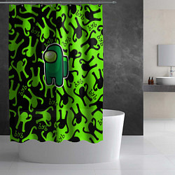Шторка для душа Among us x ъуъ съука, цвет: 3D-принт — фото 2