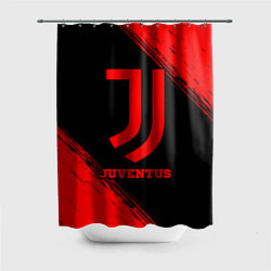 Шторка для душа Juventus - red gradient, цвет: 3D-принт