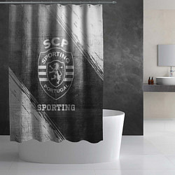 Шторка для душа Sporting - grey gradient, цвет: 3D-принт — фото 2