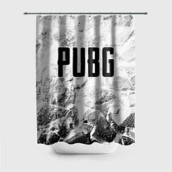 Шторка для душа PUBG white graphite, цвет: 3D-принт