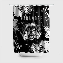 Шторка для душа Paramore рок пес, цвет: 3D-принт