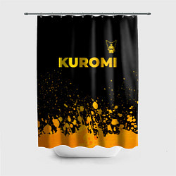 Шторка для душа Kuromi - gold gradient посередине, цвет: 3D-принт