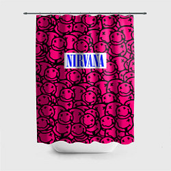 Шторка для душа Nirvana pink logo, цвет: 3D-принт