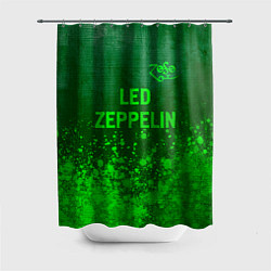 Шторка для душа Led Zeppelin - green gradient посередине, цвет: 3D-принт