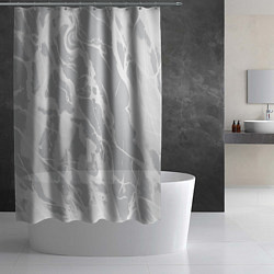 Шторка для душа Светлый серый абстракция, цвет: 3D-принт — фото 2