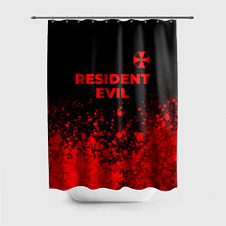 Шторка для душа Resident Evil - red gradient посередине, цвет: 3D-принт